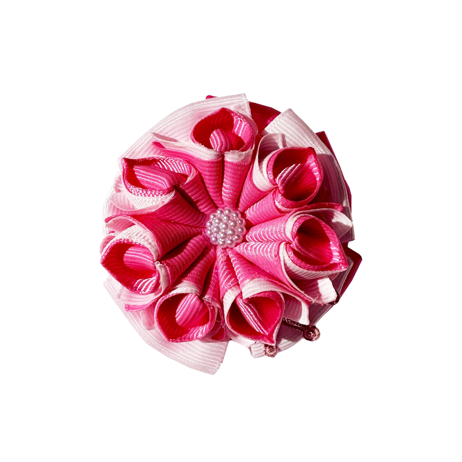 Elegant Swirl Ribbon Flower
