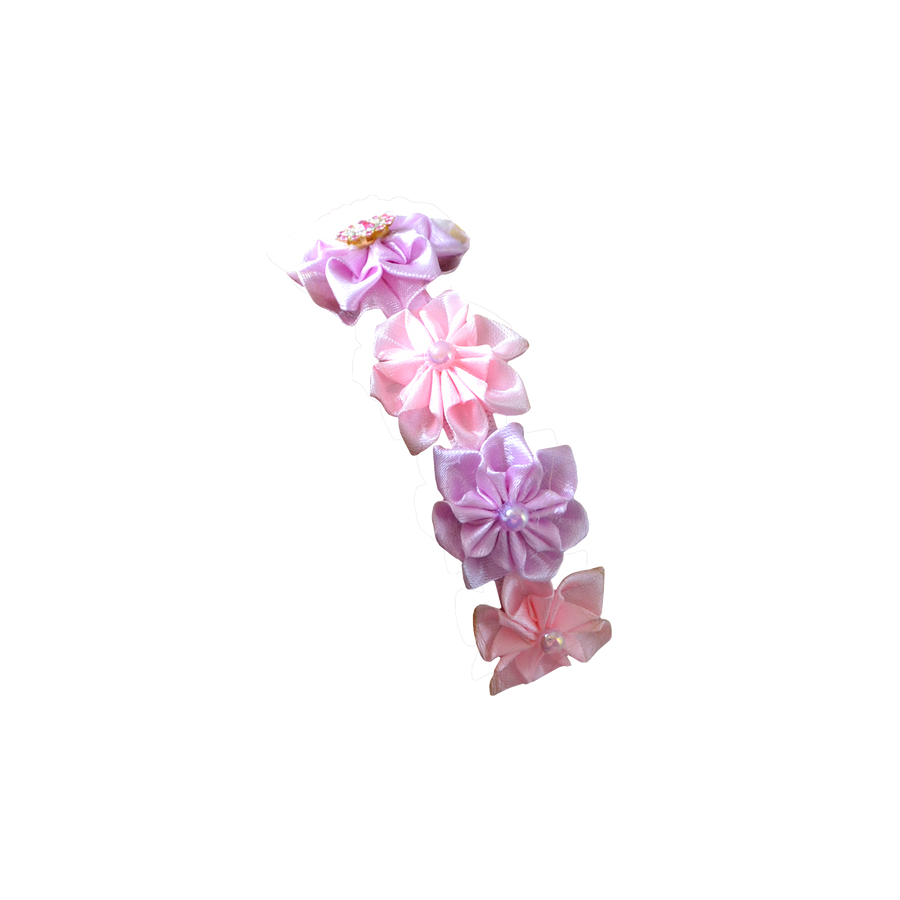 Elegant Bloom Hair Bun Ribbon