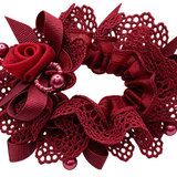 Elegant Floral Lace Hair Scrunchie