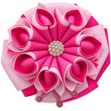 Elegant Swirl Ribbon Flower