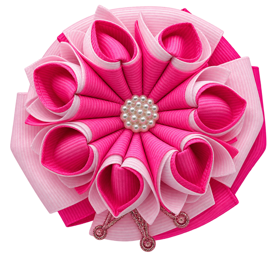 Elegant Swirl Ribbon Flower