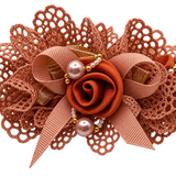 Elegant Floral Lace Hair Scrunchie