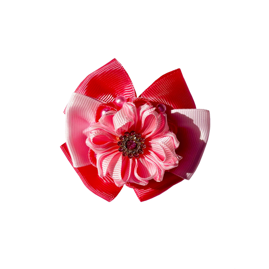 Candy Swirl Ribbon Flower