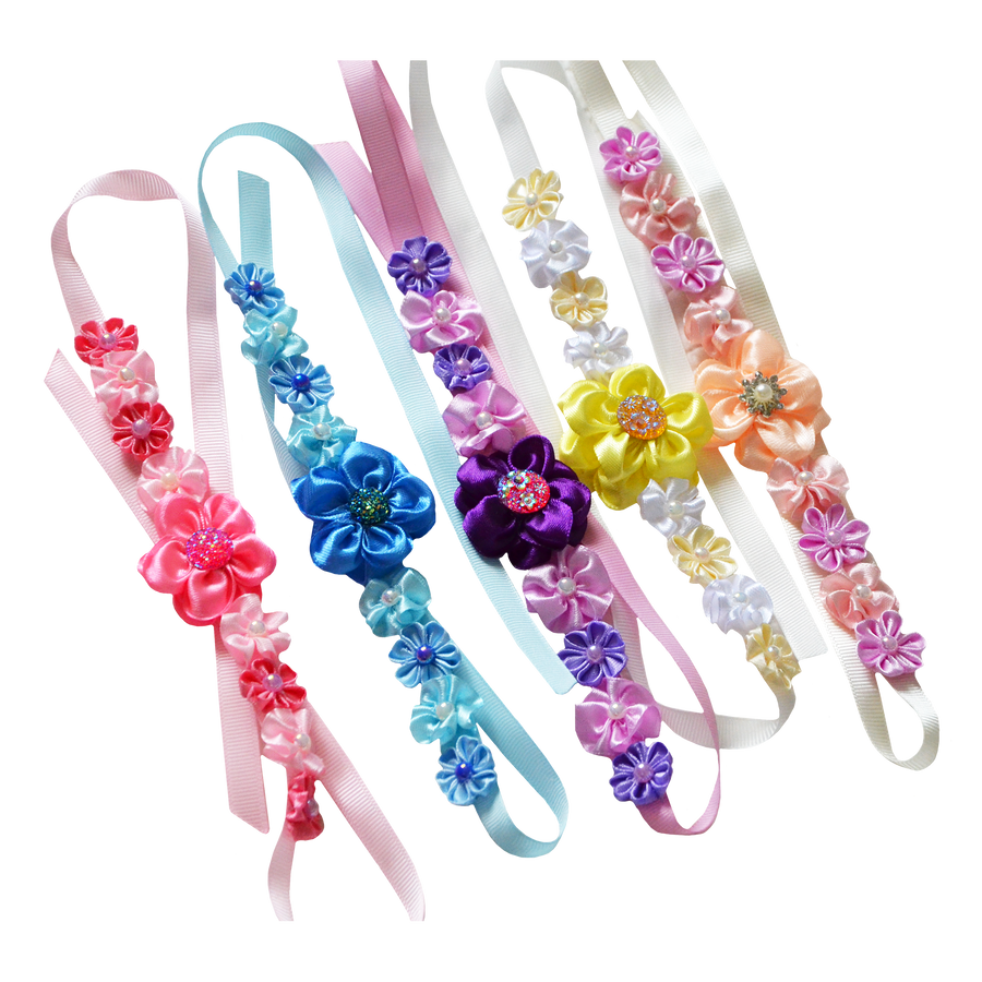 Elegant Bloom Hair Bun Ribbon
