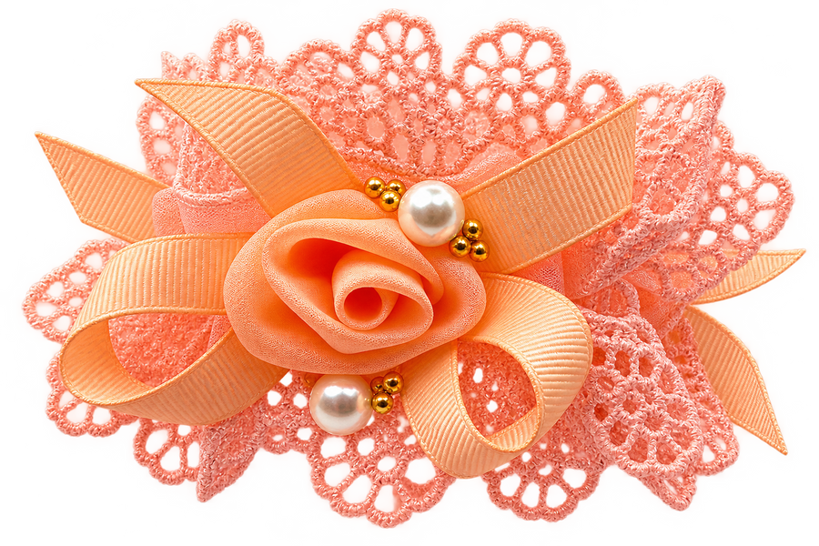 Elegant Floral Lace Hair Scrunchie