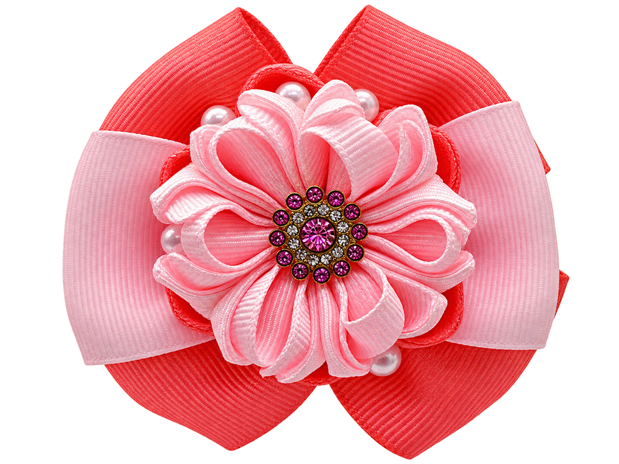 Candy Swirl Ribbon Flower