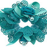 Elegant Floral Lace Hair Scrunchie